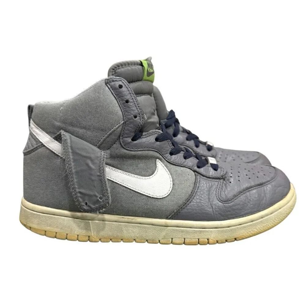 2012 Nike Dunk High Sneaker Wolf Grey/White-Cool Grey - Size 9 (317982-045)